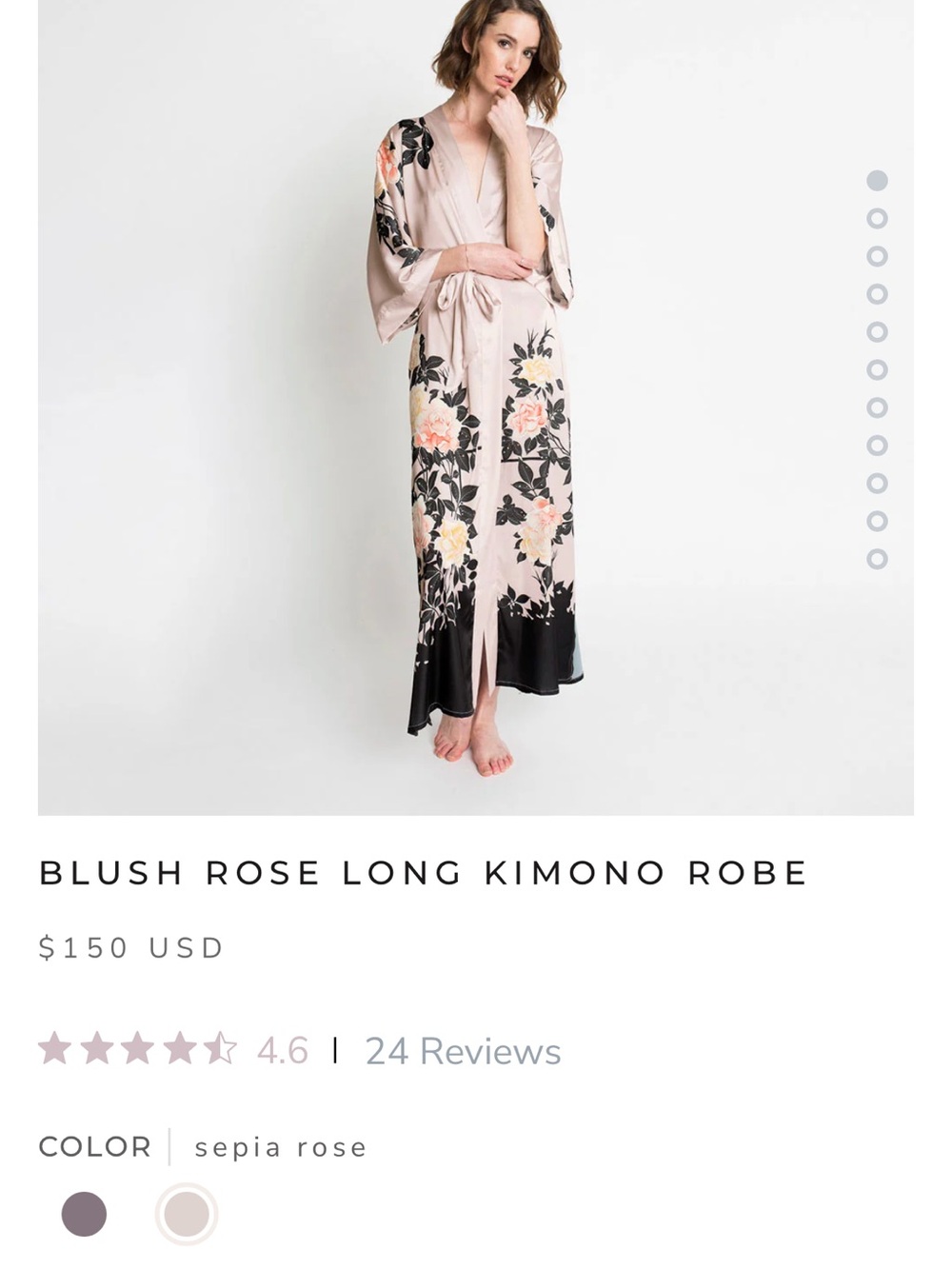 Kim + Ono Blush Rose Long Kimono
